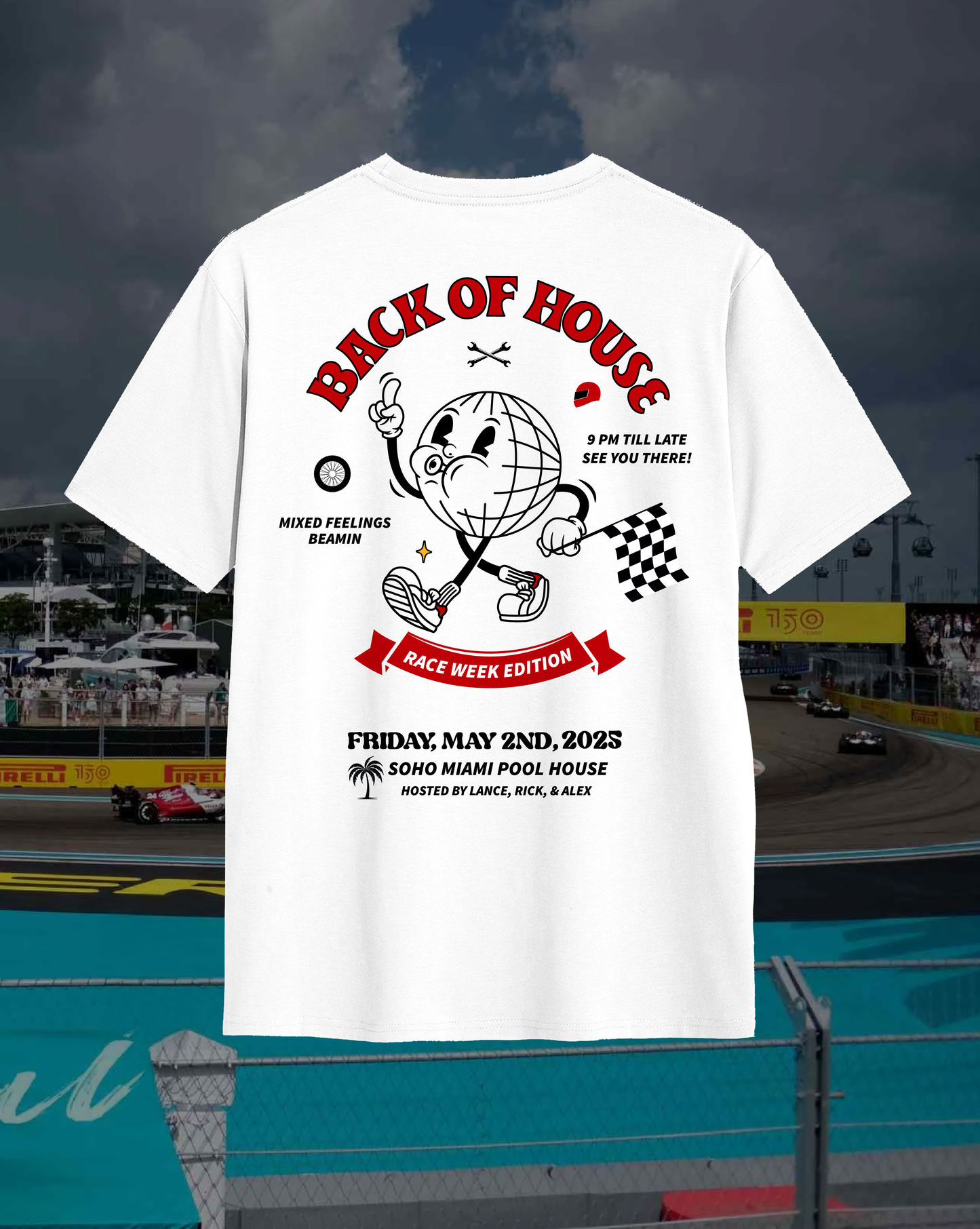 BOH X Miami Race Week Edition Short Sleeve Tee - White
