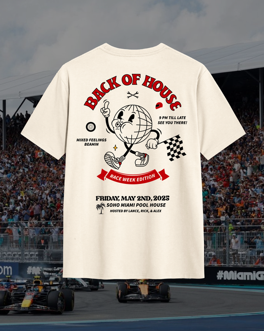 BOH X Miami Race Week Edition Short Sleeve Tee - Ivory