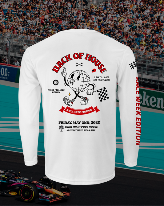 BOH X Miami Race Week Edition Long Sleeve Tee - White